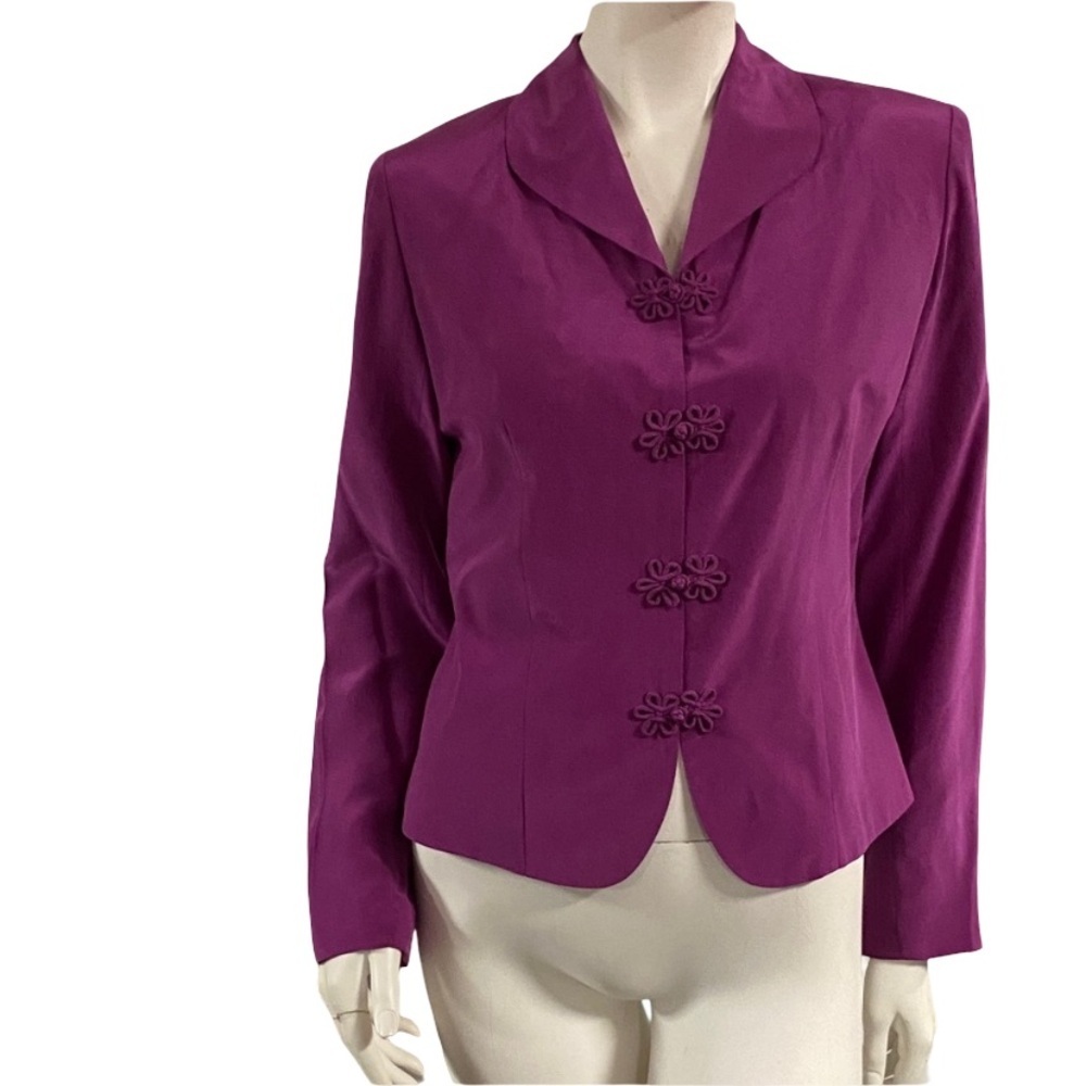 Victoria Holley Silk 90s Fuchsia Top
